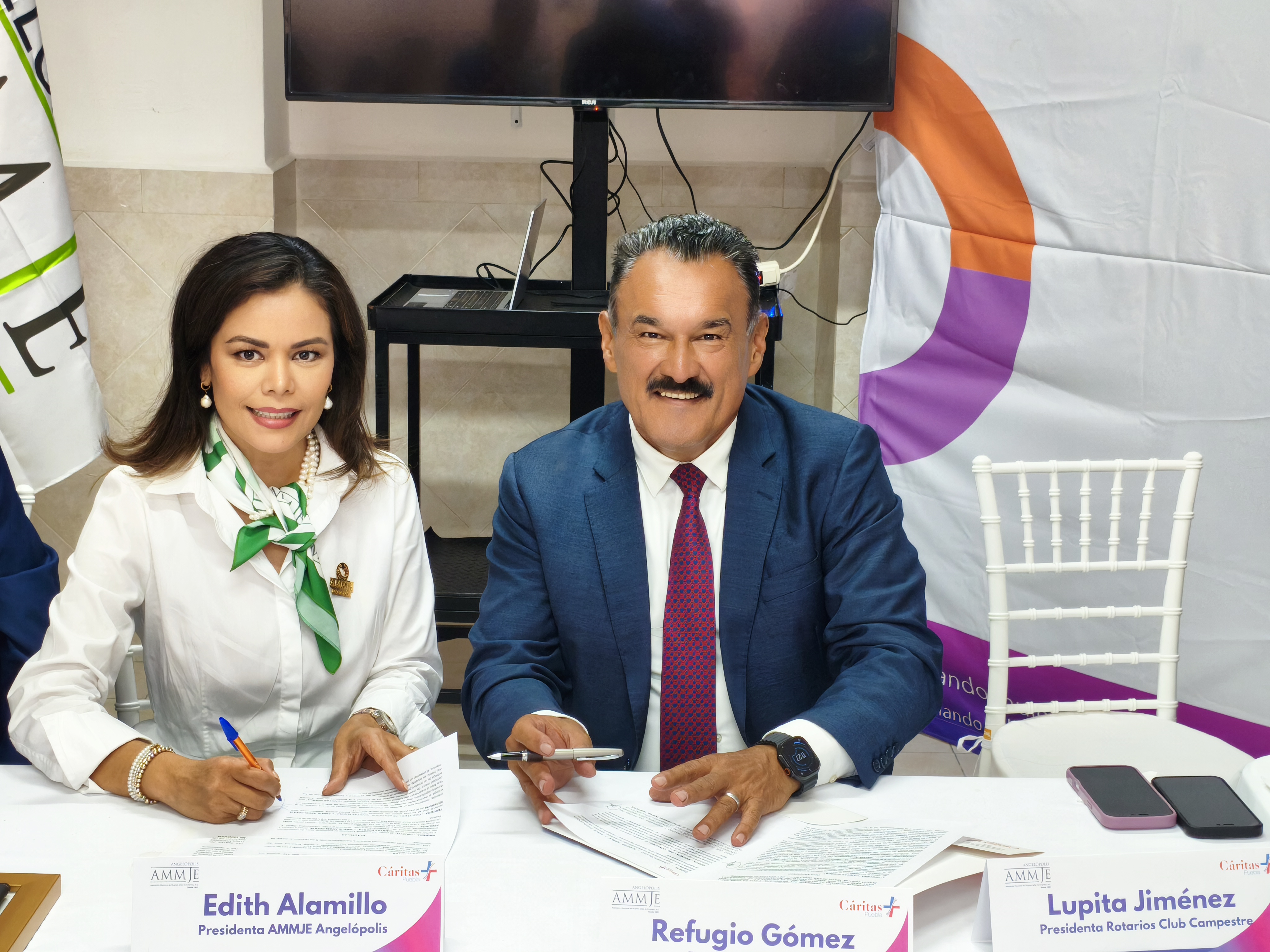 Firma de Convenio entre AMMJE y Fundación Cáritas de Puebla — imagen 11